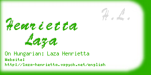 henrietta laza business card